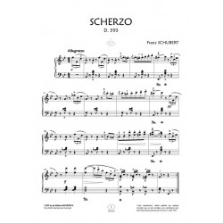 Sheet music SCHERZO D 593 SI B MAJEUR Franz Schubert pdf