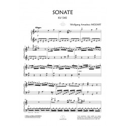 Sheet music SONATE ALLEGRO SONATE N°16 KV 545 Wolfgang Amadeus MOZART pdf