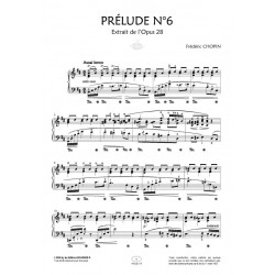 Sheet music PRÉLUDE N°6 OPUS 28 Frédéric Chopin pdf