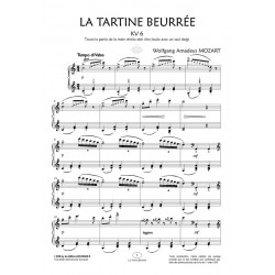 Partition LA TARTINE BEURRÉE KV 6 Wolfgang Amadeus Mozart pdf