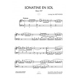 Sheet music SONATINE EN SOL OPUS 157 Ludwig Van BEETHOVEN pdf