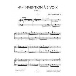Sheet music 4ÈME INVENTION À 2 VOIX BWV 775 Jean Sebastien Bach pdf