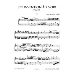 Sheet music 8ÈME INVENTION À 2 VOIX BWV 779 Jean Sebastien Bach pdf