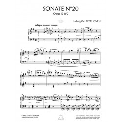 Sheet music SONATE N°20 OPUS 49 N°2 (SOL MAJEUR) Ludwig van Beethoven pdf
