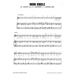 Partition MON ONCLE Franck Barcellini pdf