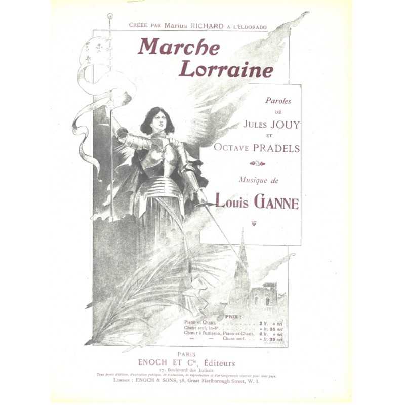 Partition MARCHE LORRAINE Louis Ganne