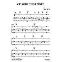 Sheet music CE SOIR C'EST NOËL Louis Chedid pdf