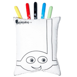 DOUDOUMUSIC (NOTE) Coussin à colorier et à laver