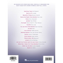 Sheet music CHART HITS OF 2023-2024 (EASY PIANO)