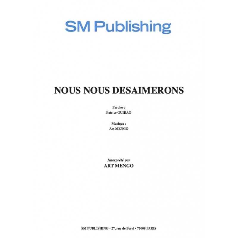 Sheet music NOUS NOUS DESAIMERONS ART MENGO pdf