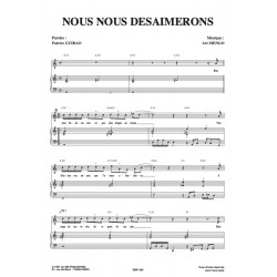 Sheet music NOUS NOUS DESAIMERONS ART MENGO pdf