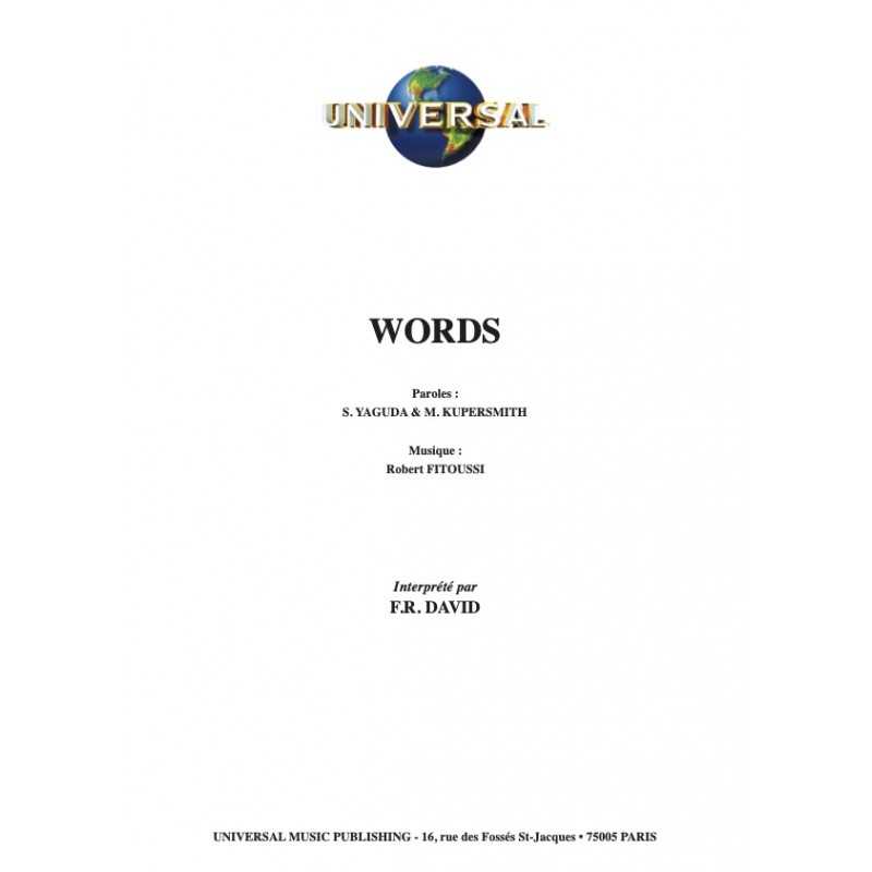 Partition WORDS F R DAVID