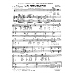 Sheet music LA ROUQUINE Alice DONA