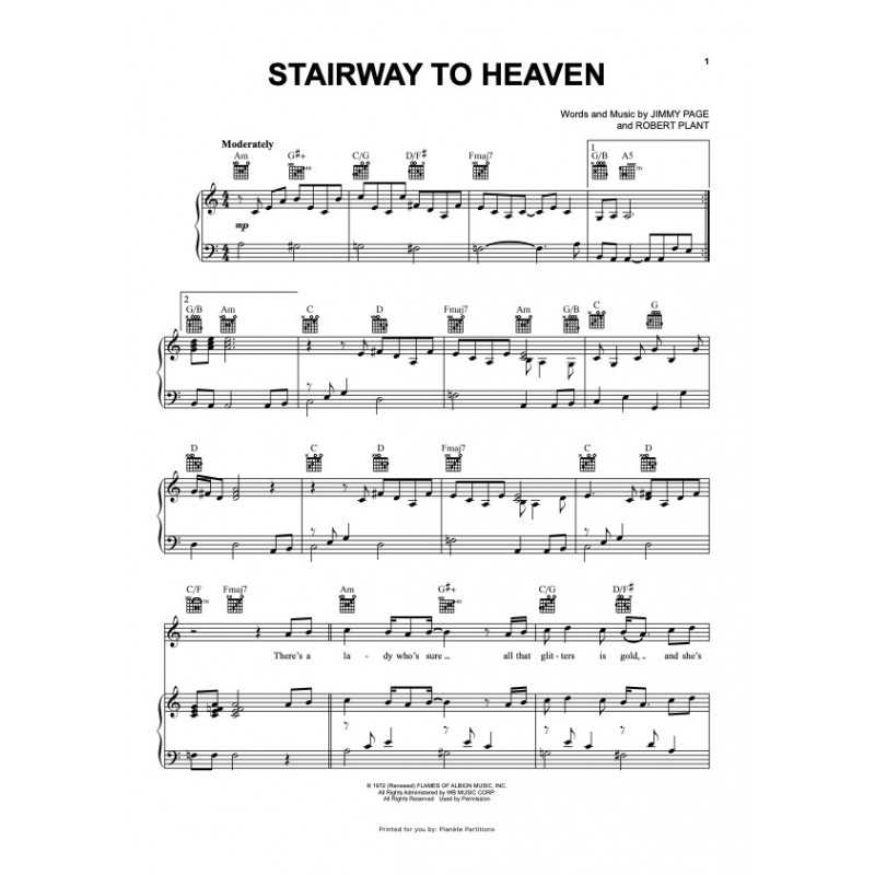 Partition STAIRWAY TO HEAVEN LED ZEPPELIN