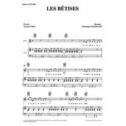 Sheet music LES BÊTISES Sabine Paturel pdf