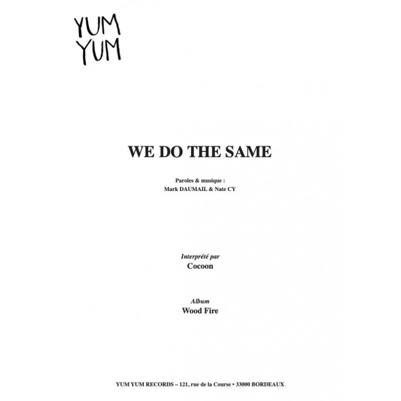Partition PDF WE DO THE SAME COCOON