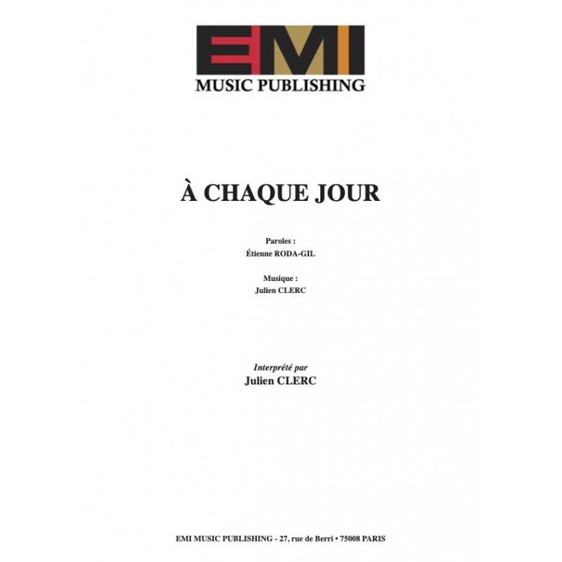 Partition À CHAQUE JOUR Julien CLERC PDF