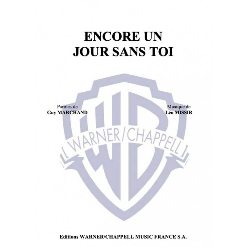 Partition ENCORE UN JOUR SANS TOI NICOLETTA PDF