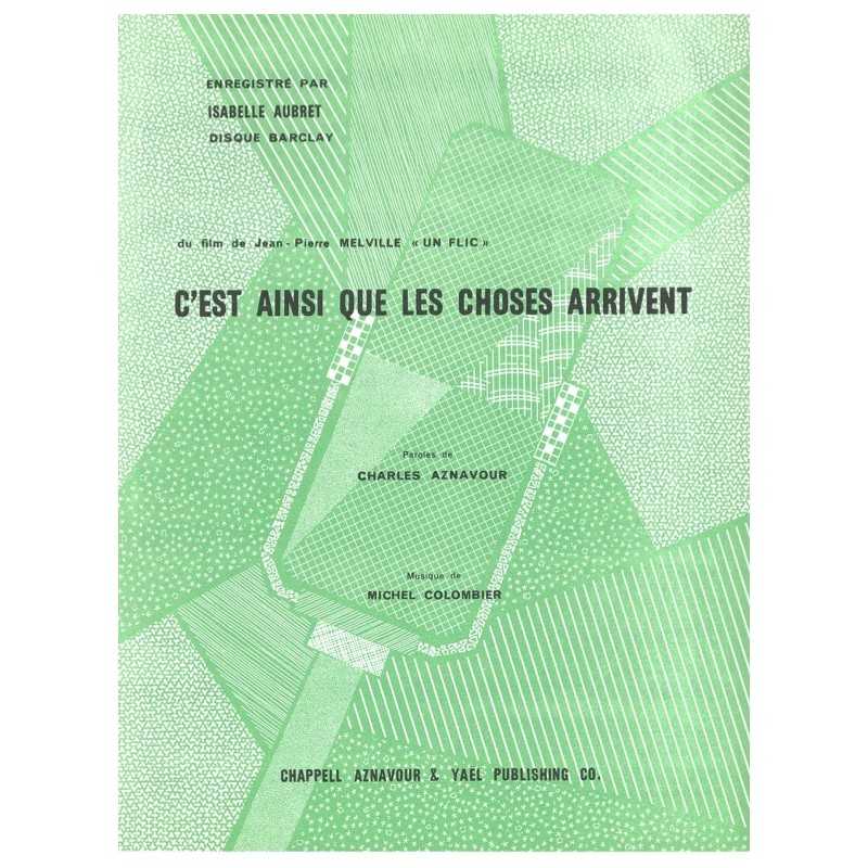 Sheet music C'EST AINSI QUE LES CHOSES ARRIVENT Isabelle AUBRET PDF