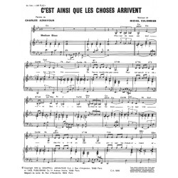 Sheet music C'EST AINSI QUE LES CHOSES ARRIVENT Isabelle AUBRET PDF