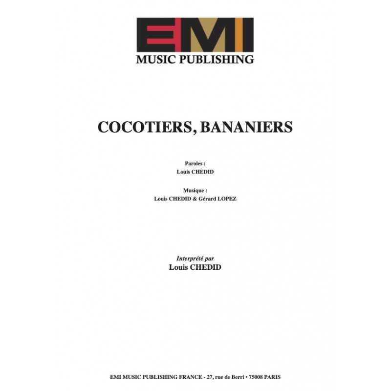 Sheet music COCOTIERS BANANIERS Louis Chedid pdf