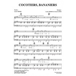Sheet music COCOTIERS BANANIERS Louis Chedid pdf