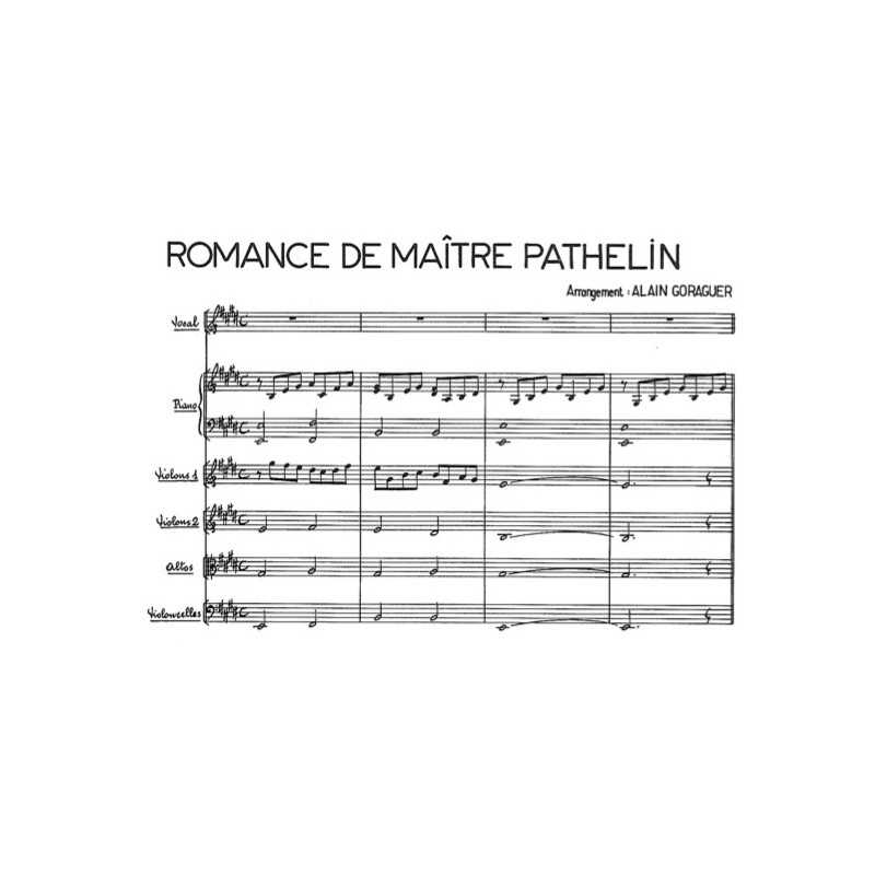 Sheet music ROMANCE DE MAÎTRE PATHELIN Nana Mouskouri PDF
