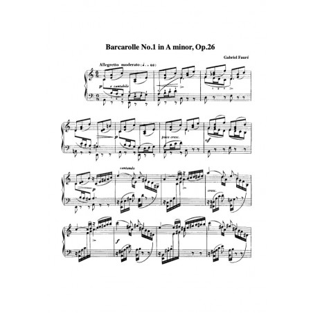 BARCAROLLE No 1 IN A MINOR OP.26