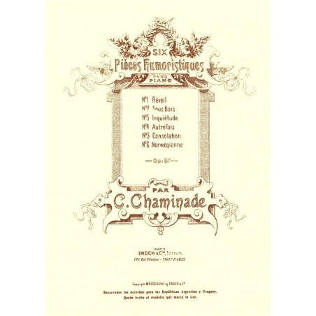 SIX PIÈCES HUMORISTIQUES POUR PIANO OP.87