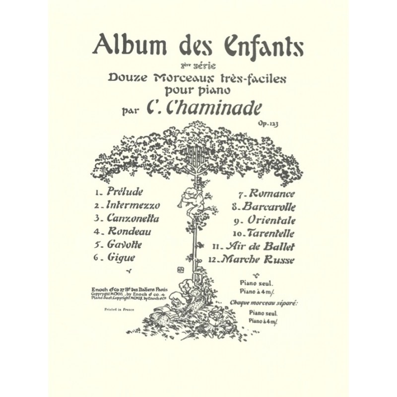 Sheet music ALBUM DES ENFANTS PREMIÈRE SÉRIE OP.123 Cécile CHAMINADE
