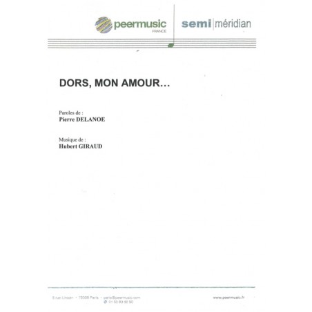 DORS, MON AMOUR