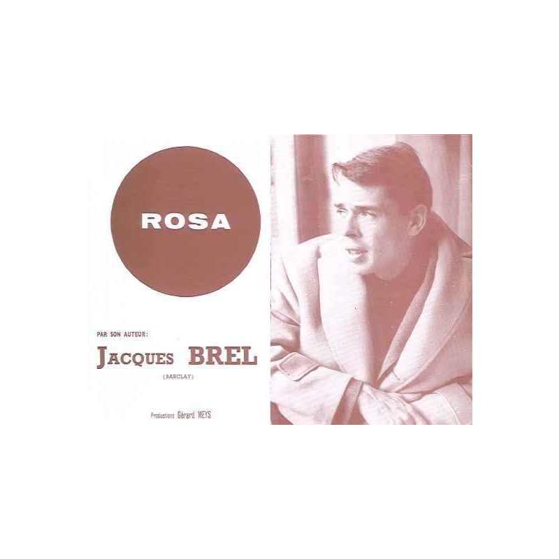 Sheet music ROSA Jacques BREL