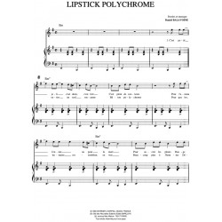 Sheet music LIPSTICK POLYCHROME Daniel BALAVOINE pdf