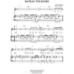 Sheet music BATEAU TOUJOURS Daniel BALAVOINE pdf