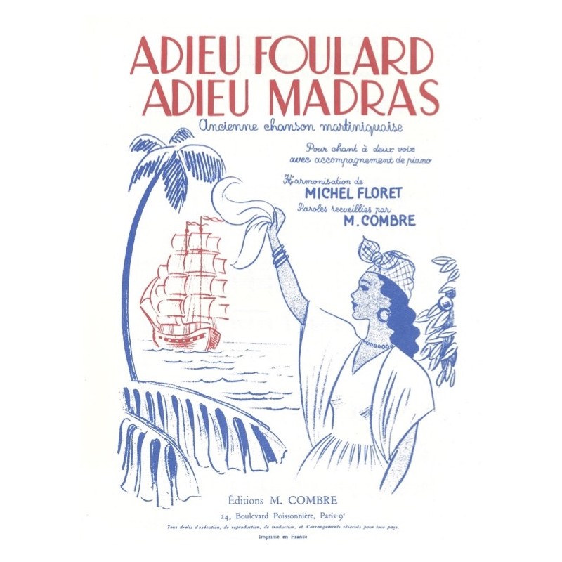 Sheet music ADIEU FOULARD ADIEU MADRAS