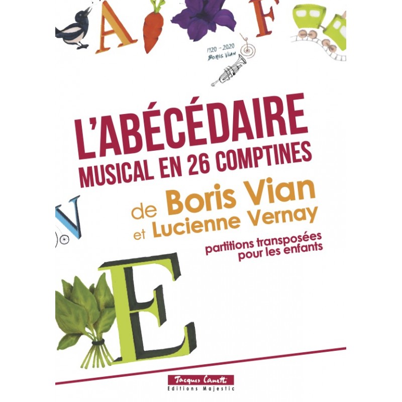 Songbook L'ABÉCÉDAIRE DE BORIS VIAN (TONALITÉ ENFANTS)