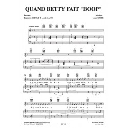 Partition QUAND BETTY FAIT BOOP Josette DAYDÉ pdf
