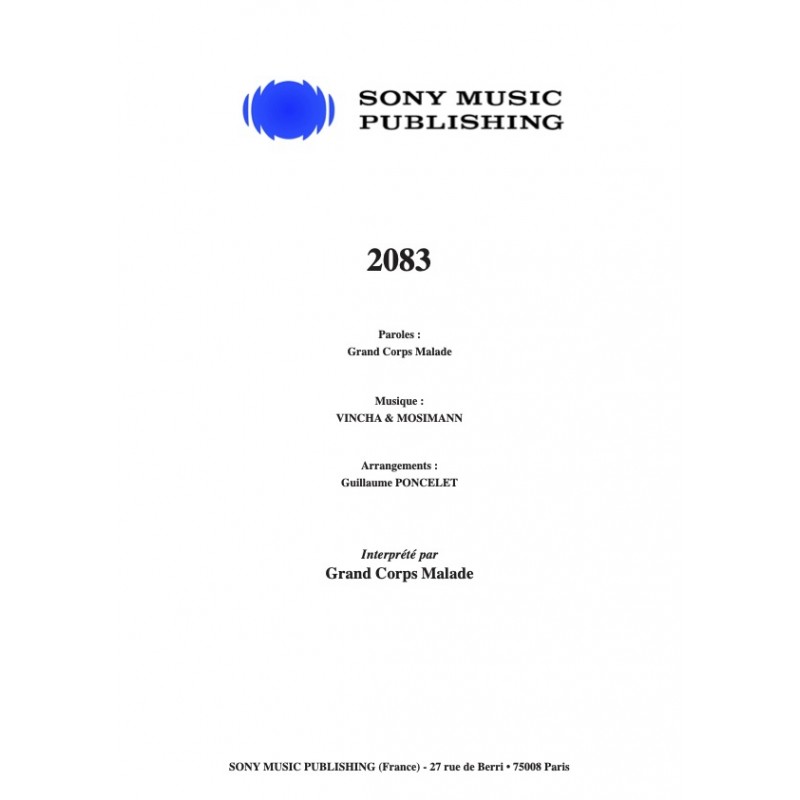 Sheet music 2083 GRAND CORPS MALADE PDF