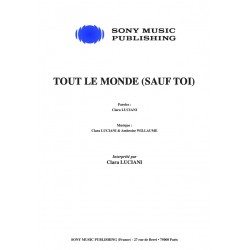 Partition TOUT LE MONDE (SAUF TOI) Clara LUCIANI pdf
