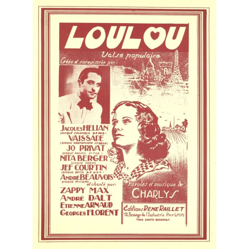 Partition LOULOU Jacques HÉLIAN pdf