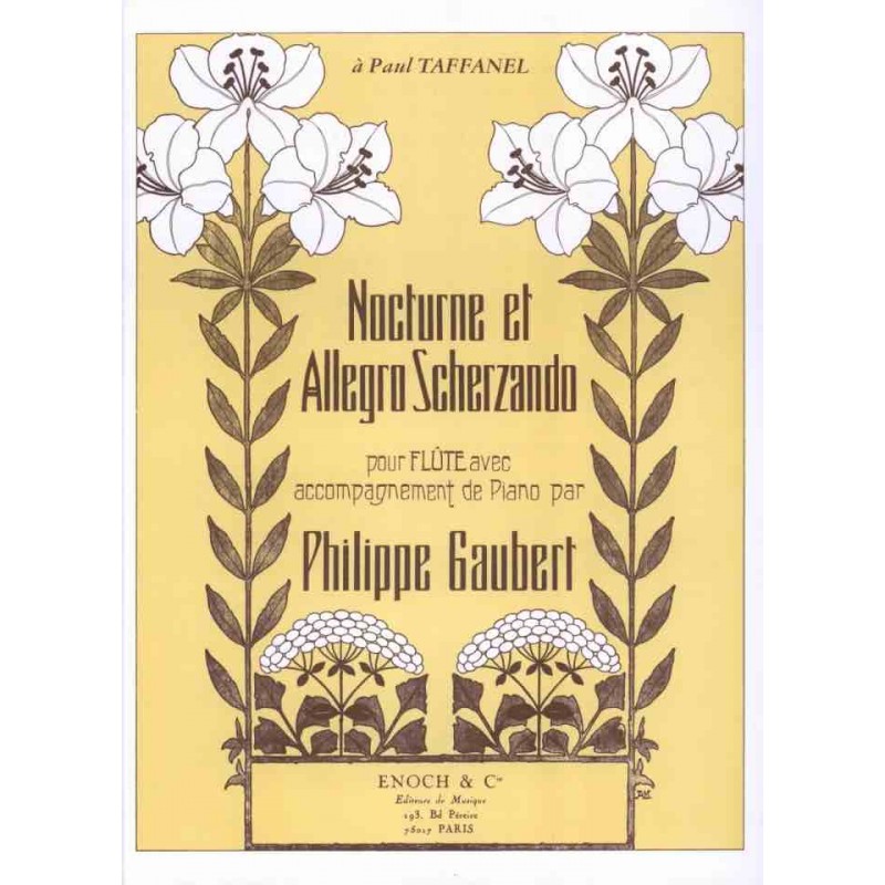 Sheet music NOCTURNE ET ALLEGRO SCHERZANDO Philippe Gaubert