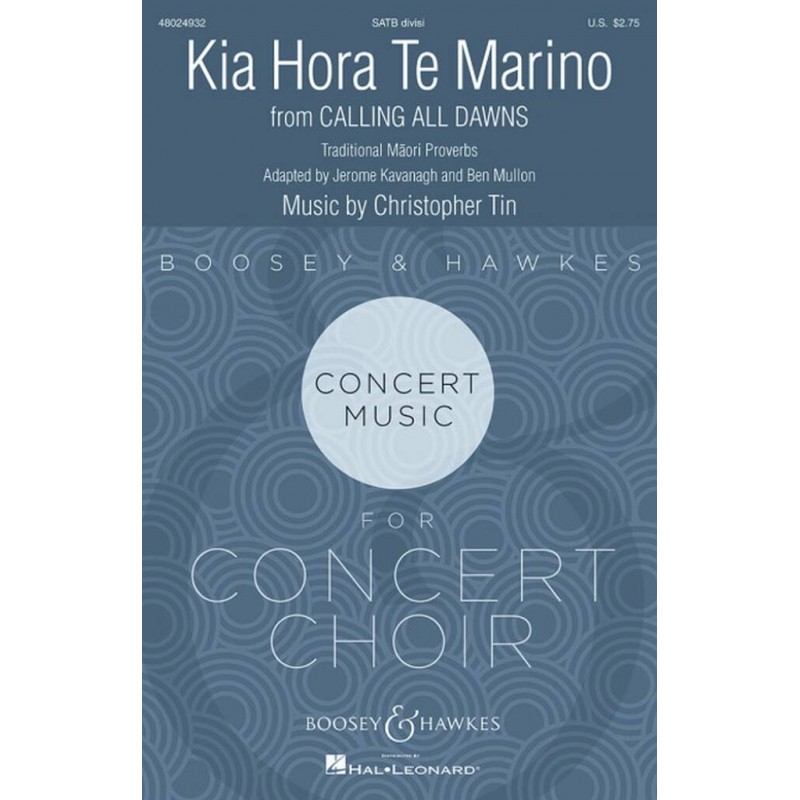 Sheet music KIA HORA TE MARINO (SATB) Christopher Tin
