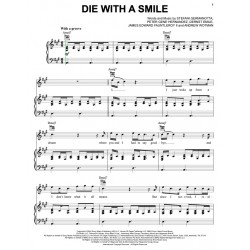 Sheet music DIE WITH A SMILE Bruno Mars & Lady Gaga