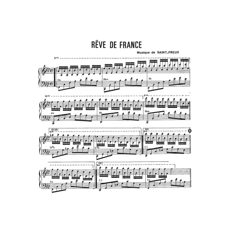 Sheet music RÊVE DE FRANCE SAINT-PREUX pdf