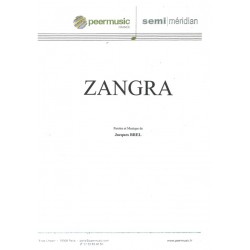 Sheet music ZANGRA Jacques Brel