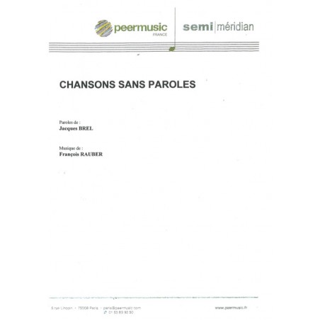 CHANSONS SANS PAROLES