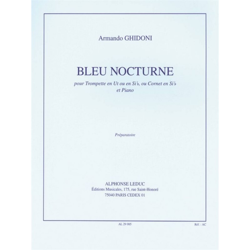 Sheet music BLEU NOCTURNE Armando Ghidoni