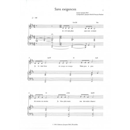SANS EXIGENCES