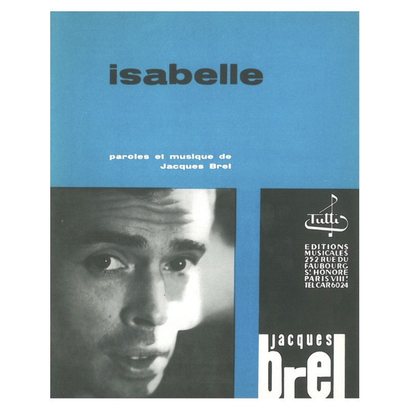 Sheet music ISABELLE Jacques Brel pdf
