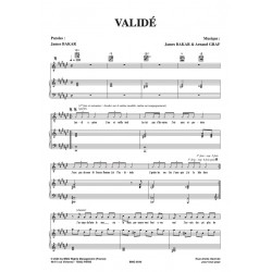 Sheet music VALIDÉ JAMES BAKER PDF
